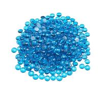 VEVOR Fire Glass, 10 lbs / 4.5 kg High-Temperature Resistant Fireplace Rocks, 3/4-Inch / 19.05 mm Reflective Firepit Glass Beads, High Luster Stone Landscaping for Fire Pit Table, Caribbean Blue