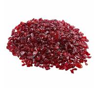 VEVOR Fire Glass, 10 LBS / 4.5 KG Smokeless & High-Temperature Resistant Fireplace Rocks, 3/4-Inch / 19.05 mm Reflective Firepit Glass Rock, High Luster Stone Landscaping for Fire Pit Table, Red