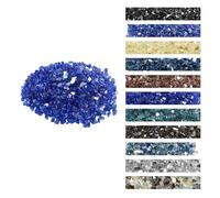 VEVOR Fire Glass, 10LBS / 4.5KG High-Temperature Resistant Fireplace Rocks, 1/2-Inch / 12.7 mm Reflective & Smokeless Firepit Glass Rock, High Luster Stone Landscaping for Fire Pit Table, Cobalt Blue