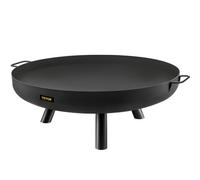 Vevor Fire Pit Bowl Carbon Steel Deep 6" Design With Drain Hole Portable Handles Firewood Stick Included For Patio Garden Camping