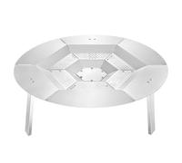 VEVOR Fire Pit Heat Deflector for Solo Stove Yukon, 685.8 mm Bonfire Round for Wood Burning Fire Pit, 304 Stainless Steel Heat Diffuser, Detachable Burner Cover Camping Accessories