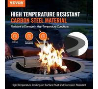 Vevor Fire Pit Ring 31" Inner Opening Q235 Carbon Steel 7-Section Seamless Assembly Above/in-Ground Diy Bbq Campfire Ring