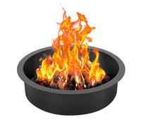 VEVOR Fire Pit Ring, 35-Inch Outer/31-Inch Inner Diameter, 10inch Height Fire Pit Insert, Heavy Duty Carbon Steel Liner DIY Campfire Ring above or In-Ground, for Outdoor Camping, Bonfires
