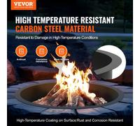 Vevor Fire Pit Ring 36" Inner Opening Q235 Carbon Steel 8-Section Seamless Assembly Above/in-Ground Diy Campfire Ring