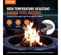Vevor Fire Pit Ring 39" Inner Opening Q235 Carbon Steel 9-Section Seamless Assembly Above/in-Ground Diy Heavy-Duty Campfire Ring