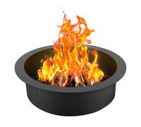 VEVOR Fire Pit Ring Round 36 Inch Outer Steel Liner DIY Campfire Ring Firepit