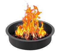 VEVOR Fire Pit Ring Round 40” Outer 36” Inner Steel Liner DIY Campfire Firepit