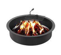 VEVOR Fire Pit Ring, Fire Pit Insert with Barbecue Fire Ring, 40-In Outer/36-In Inner Diameter, 8.5in Height, Carbon Steel Liner DIY Campfire Ring above/In-Ground, for Outdoor Camping, Bonfires