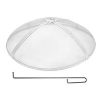 VEVOR Fire Pit Spark Screen Round 30", Reinforced Heavy Duty Steel Metal Cover, Outdoor Firepit Lid, Easy-Opening Top Screen Covers Round with Ring Ha