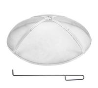 VEVOR Fire Pit Spark Screen Round 40", Reinforced Heavy Duty Steel Metal Cover, Outdoor Firepit Lid, Easy-Opening Top Screen Covers Round with Ring Ha