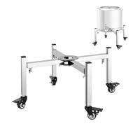 VEVOR Fire Pit Stand, 38-68.6 cm Adjustable Stretch with 4 Casters, Firepit Stand for Solo Stove Bonfire Ranger Yukon & Other Outside Firepit, Stainless Steel Camping Fire Pit Accessory for Fireplace