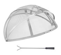 VEVOR Firepit Spark Screen Lid, 40" Diameter, Outdoor Firepit Ring Cover Round Accessories, Fire Pit Metal Cover, Easy-Opening Stainless Steel Fire Ring Covers for Outdoor Patio Fire Pits Backyard