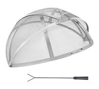 VEVOR Firepit Spark Screen Lid, 40" Diameter, Outdoor Firepit Ring Cover Round Accessories, Fire Pit Metal Cover, Easy-Opening Stainless Steel Fire