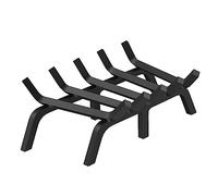 VEVOR Fireplace Log Grate, 21 inch Heavy Duty Fireplace Grate with 6 Support Legs, 3/4’’ Solid Powder-coated Steel Bars, Log Firewood Burning Rack Holder for Indoor and Outdoor Fireplace