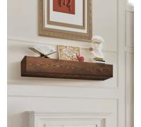 VEVOR Fireplace Mantel, 60" x 8" x 6", 50 lbs Weight Capacity, Natural Wood Mantel for Over Fireplace, Wall Mounted Floating Farmhouse Shelf, Handcrafted Fireplace Mantel for Wall Decor, Natural Brown