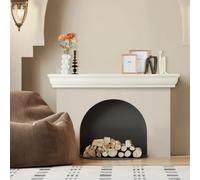 VEVOR Fireplace Mantel, 72" x 8" x 5", 50 lbs Weight Capacity, Natural Wood Mantel for Over Fireplace, Wall Mounted Floating Farmhouse Shelf, Handcrafted Wood Fireplace Mantel for Wall Decor, White