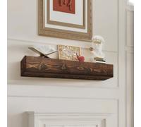 VEVOR Fireplace Mantel, 84" x 8" x 6", 50 lbs Weight Capacity, Natural Wood Mantel for Over Fireplace, Wall Mounted Floating Farmhouse Shelf, Handcrafted Fireplace Mantel for Wall Decor, Natural Brown