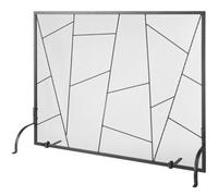 Vevor Fireplace Screen Single Panel, Sturdy Iron Mesh Fireplace Screen, 906(L) X720(H)mm Spark Guard Cover, Modern