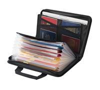 VEVOR Fireproof Document Bag, 1832 ℉ Heat Insulated Fireproof & Waterproof Bag, Portable Multi-Layer File Storage Security Organizer Home Office Travel Use, for Passports, Important Documents, Files