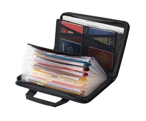 VEVOR Fireproof Document Bag, 1832 ℉ Heat Insulated Fireproof & Waterproof Bag, Portable Multi-Layer File Storage Security Organizer Home Office Travel Use, for Passports, Important Documents, Files