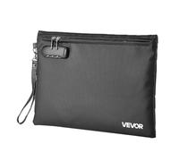 VEVOR Fireproof Document Bag, 1832 ℉ Heat Insulated Fireproof & Waterproof Bag with Lock, Portable File Storage Security Organizer Home Office Travel Use, for Passports, Important Documents & Files