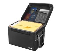 VEVOR Fireproof Document Box, 1832 ℉ Heat Insulated Fireproof & Waterproof Box, Space-Saving and Foldable Design, Portable Home Office Travel File Organizer, for Passports, Important Documents, Files
