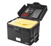 VEVOR Fireproof Document Box, 1832 ℉ Heat Insulated Fireproof & Waterproof Box with Lock, Portable File Storage Security Organizer Home Office Travel Use, for Passports, Important Documents & Files