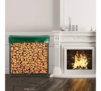 VEVOR Firewood Log Rack Firewood Rack Outdoor 6ft Black Wood Storage Stand Steel