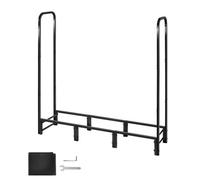 VEVOR 4 ft Outdoor Firewood Rack with Waterproof Cover 1/4 Cord Log Holder