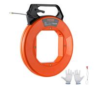 VEVOR Fish Tape, 125-foot, 3/16-inch, PET Wire Puller with Optimized Housing and Handle, Easy-to-Use Cable Puller Tool, Flexible Wire Fishing Tools fo
