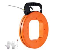 VEVOR Fish Tape, 200 ft, 3/16-inch, Fiberglass Wire Puller with Optimized Housing and Handle, Easy-to-Use Cable Puller Tool, Flexible Wire Fishing Tools for Wall and Electrical Conduit, Non-Conductive