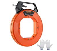VEVOR Fish Tape, 240-foot, 1/8-inch, Steel Wire Puller with Optimized Housing and Handle, Easy-to-Use Cable Puller Tool, Flexible Wire Fishing Tools for Walls and Electrical Conduit, Non-Conductive