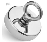 VEVOR Fishing Magnet, 700 LBS/318 Kg Pulling Force Super Strong Neodymium Fishing Magnet, Rare Earth Magnet with Handle Diameter 2.36 in/60 mm for Retrieving in River, Magnetic Fishing, Heavy Hanging