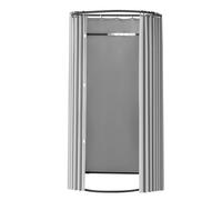 VEVOR Fitting Room, Dressing Room with Thick Polyester Curtains, Privacy Space with Shading Curtain and a Hook, for Boutique, Mall, Tailor's Store & Outdoor 39 x 37 x 79 in (Black and Gray-White)