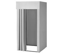 VEVOR Fitting Room, Dressing Room with Thick Polyester Curtains, Privacy Space with Shading Curtain and a Hook, for Boutique, Mall, Tailor's Store & Outdoor 39 x 39 x 78 in (Black and Gray-White)