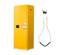 VEVOR Flammable Cabinet, 23.2 x 18.1 x 65.0 inch, 23 Gallon Flammable Storage Cabinet with Adjustable Shelf, Cold-Rolled and Galvanized Steel Fire Cabinets, for Commercial Industrial Home Use, Yellow