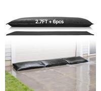 VEVOR Flood Barrier, 6 Pack, 830 x 430 mm Flood Bags Activated by Water, Water Absorbent Barrier, Sandless Sandbags Blockage, Flooding Prevention Bags