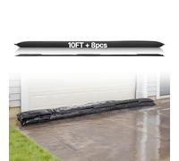 VEVOR Flood Barrier, 8 Pack, 3050 x 210 mm Flood Bags Activated by Water, Water Absorbent Barrier, Sandless Sandbags Blockage, Flooding Prevention Bags for Home, Doorway, Basement, Garage