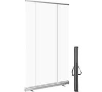 VEVOR Floor Standing Sneeze Guard, 48"x80" Roll Up Banner Stand, Portable Pull-Out Standing Divider, Stand Roll Up Banner for Cafe, Office, Cashier, Store, Restaurant, Classroom and Receptionist