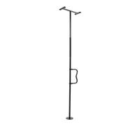 VEVOR Floor-to-Ceiling Transfer Pole, Tension Mounted Bathroom Grab Bar with Anti-Slip Curve Handle, 300 Lbs Capacity Security Pole for Elderly, Ideal Senior Safety Pole for 7-10 Ft Ceilings, Black