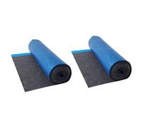 VEVOR Floor Underlayment 37.2 m², 3mm Laminate Flooring Padding with Attached Vapor Barrier, Heavy Duty Fiber+PE Film, Soundproofing & Noise Reduction for Vinyl & Wood Floors(2 Rolls x 18.6 m²)