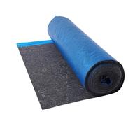VEVOR Floor Underlayment 9.3 m²/Roll, 3 mm Thick Laminate Flooring Padding with Attached Vapor Barrier, Heavy Duty Fiber + PE Film, Soundproofing & Noise Reduction, Ideal for Vinyl Wood Flooring