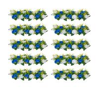 VEVOR Flower Ball Arrangement Bouquet 10 PCS, 19.6 x 8.6 Inch Artificial Flower Balls Wedding Table Centerpieces, Faux Rose Arrangements for Wedding C