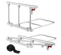 VEVOR Foldable Bed Rail for Elderly, 70 cm Bedside Assist Rail with Fixing Strap, Adjustable Height Pipe Bedside Cane, High-Strength Metal Senior Bed