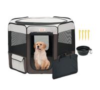 VEVOR Foldable Pet Playpen, 36 inch Portable Dog Playpen, Crate Kennel for Puppy, Dog, Cat, Premium Waterproof 600D Oxford Cloth, Removable Zipper, for Indoor Outdoor Travel Camping Use (Octagon, M)
