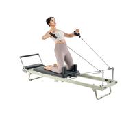 VEVOR Foldable Pilates Reformer, Pilates Workout Machine for Home Gym Studio Use, Pilates Bed with Dual Resistance- Spring & Cord, Reformer Set for Advanced Users and Beginners, Up to 400 LBS