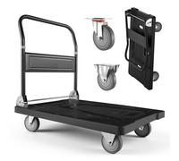 VEVOR Foldable Push Cart Dolly 1000 lbs Folding Platform Hand Truck with Wheels