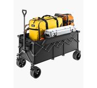 VEVOR Foldable Wagon with Extended Tailgate, 450lbs & 300L Large Capacity Collapsible Wagon Cart, Heavy Duty Folding Utility Carts with All-Terrain Wh