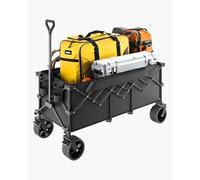 VEVOR Foldable Wagon with Extended Tailgate, 450lbs & 300L Large Capacity Collapsible Wagon Cart, Heavy Duty Folding Utility Carts with All-Terrain Wheels, Outdoor Garden Cart for Groceries Camping