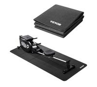 VEVOR Foldable Walking Pad Treadmill Mat, 6 mm Thick, 610x1730 mm Exercise Equipment Mat for Elliptical on Carpet Hardwood Floor, High Density PVC Floor Protector, Waterproof and Non-slip for Home Gym
